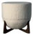 TOTEMO Architectural Stool in Ivory Dedar Bouclé and Mahogany from FORME, 2026 For Sale