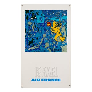 Air France Israel Travel Poster by Raymond Pagès, 1971 For Sale