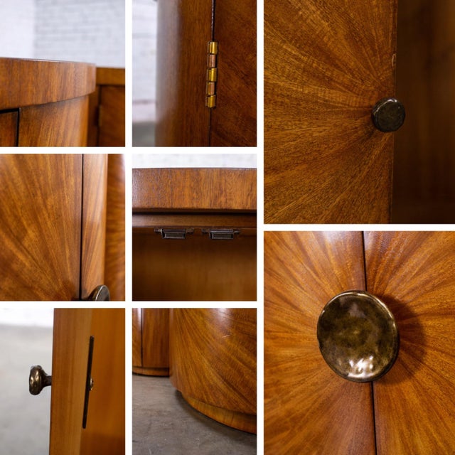 Late 20th Century Modern to Art Deco Revival Pair Arbus Oval Nightstands or End Tables 6000 Series by Henredon For Sale - Image 15 of 18