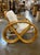 Tan Restored 1950s Child Size 3-Strand Round Full Pretzel Rattan Sofa & Lounge Chair For Sale - Image 8 of 12