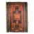 Antique Fachralo Kazak Prayer Rug, Handwoven Wool, Persimmon & Green, 4' x 6' For Sale