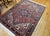 Textile Vintage Persian Heriz Rug, Hand-Knotted Wool, Geometric Medallion Pattern, Red & Navy, 5x7 For Sale - Image 7 of 15
