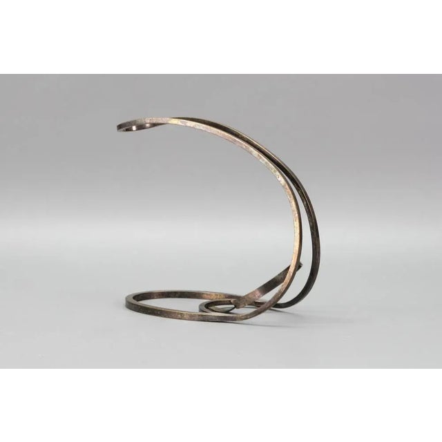 Art Deco French Silvered Brass Bottle Holder For Sale - Image 4 of 18