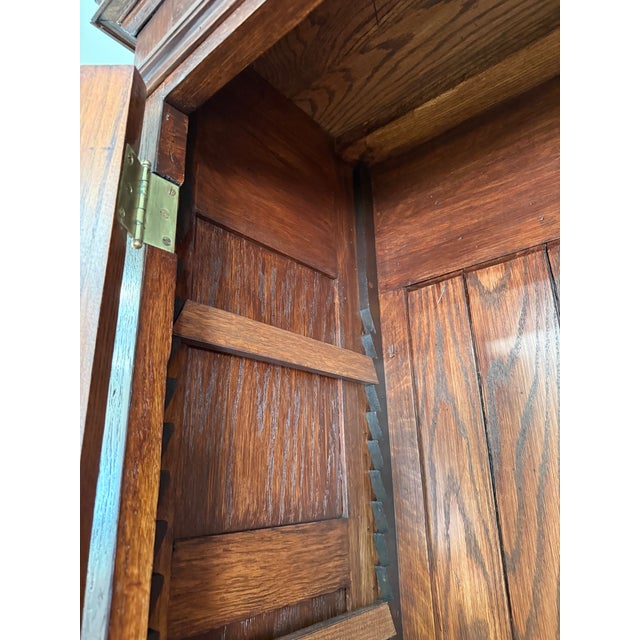 Brown Early 20th Century Tall Oak Cabinet / Pantry For Sale - Image 8 of 18