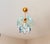 Vintage Custom Hand-Painted Italian Murano Style Light Blue Floral Pendant - Restored For Sale - Image 9 of 17