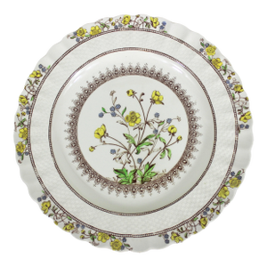 Antique 1920s Copeland Spode Yellow Ironstrone Buttercup Dinner Plate, England