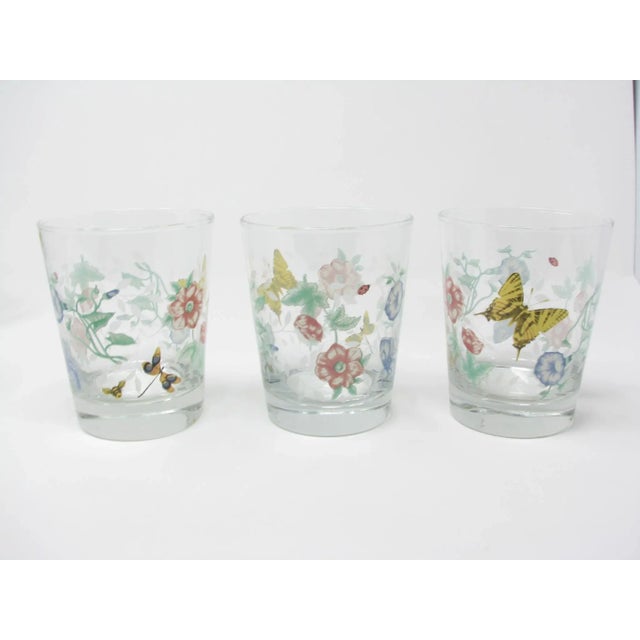 Glass Vintage Lenox Butterfly Meadow Glass Old Fashioned Glasses - 6 Pieces For Sale - Image 7 of 11