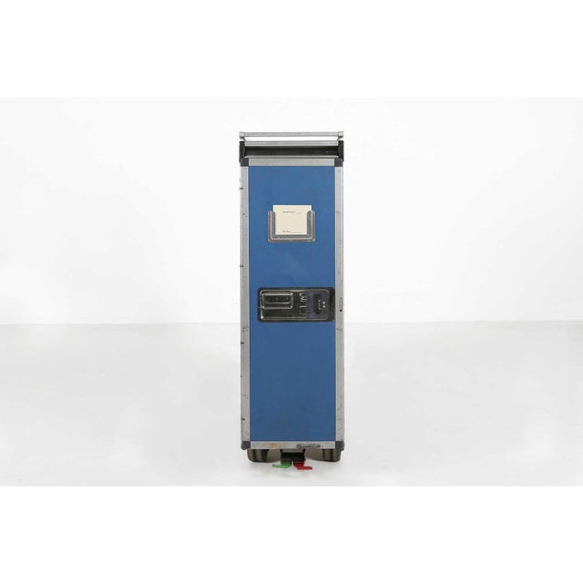Mid-Century Modern Vintage Industrial Blue Airplane Trolley, 1980 For Sale - Image 3 of 12