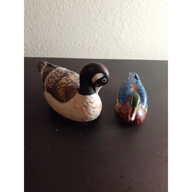 Brown 1980s Jasco Decoy Duck Figurines- Set of 2 For Sale - Image 8 of 8