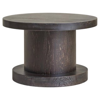 French Brown Cerused Oak Coffee Table, 1940s For Sale