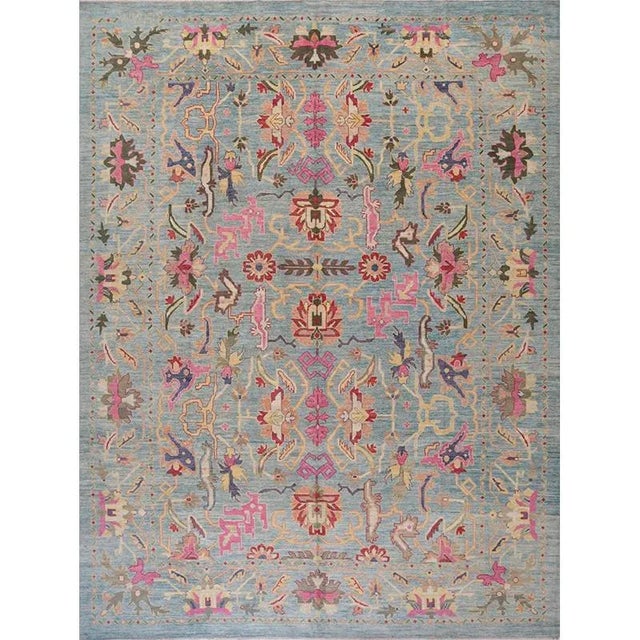 Handwoven Persian Sultanabad Area Rug 12’4″ X 16’3″ For Sale - Image 13 of 13