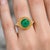 Green Onyx Ring with Topazes. Green Onyx and Topaz Vintage inspired Ring. A striking vintage-inspired statement ring...