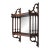 Mid 20th Century Chinese Chippendale Mahogany Fretwork Mirrored Hanging Curio Shelf Rack 24" For Sale