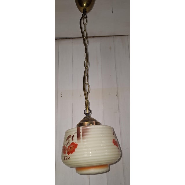 Vintage Art Deco Hanging Lamp, 1930s For Sale - Image 4 of 7
