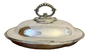 Antique Edwardian Silver-Plated Entree Dish, 1900s