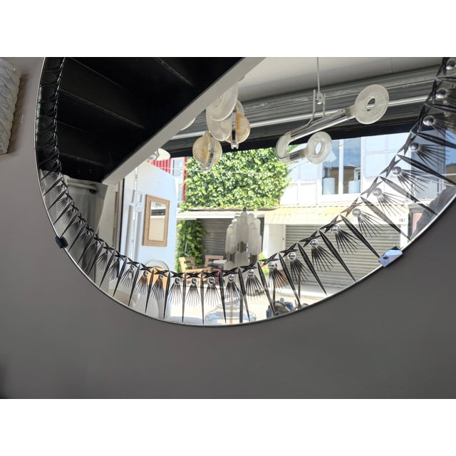 1960s Mirror Glass Palmette by Cristal Art Italy, 1960s For Sale - Image 5 of 13