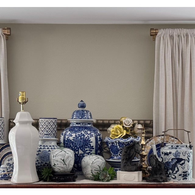 Chinoiserie Vintage Blanc De Chine Ginger Jar Lamp For Sale - Image 3 of 11
