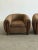 Mid 20th Century Mid 20th Century Oversized Oak & Boucle Lounge Chairs- Pair For Sale - Image 5 of 18