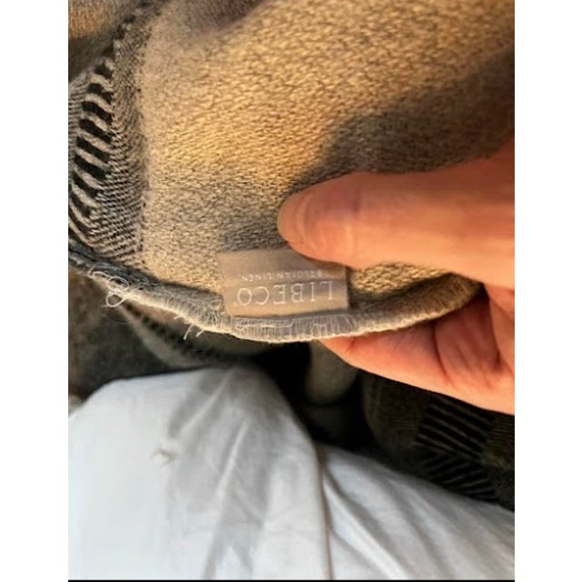 Cream Pair of Luxury Libeco Belgian Linen & Wool 27” Euro Pillows With Rh Inserts For Sale - Image 8 of 9