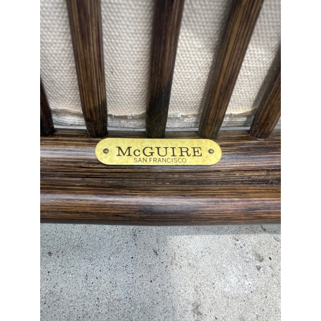 Authentic McGuire Vintage Rattan Cathedral Gothic Dining Chairs, a Set of 8 For Sale - Image 11 of 11