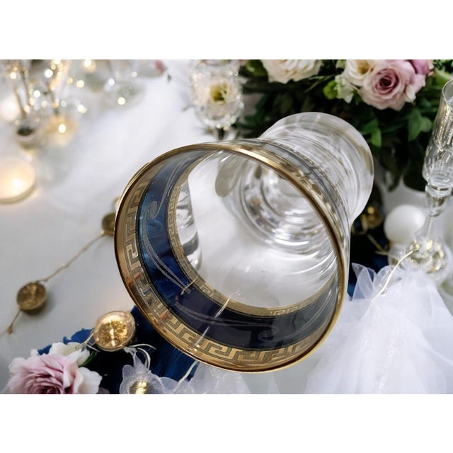 The vodka glasses are made of the highest quality crystal (crystalline). The rims are hand-decorated in 22k gold, with a...