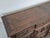 Brown Low Sideboard with Four Doors in Oak Carved with Rosettes For Sale - Image 8 of 13