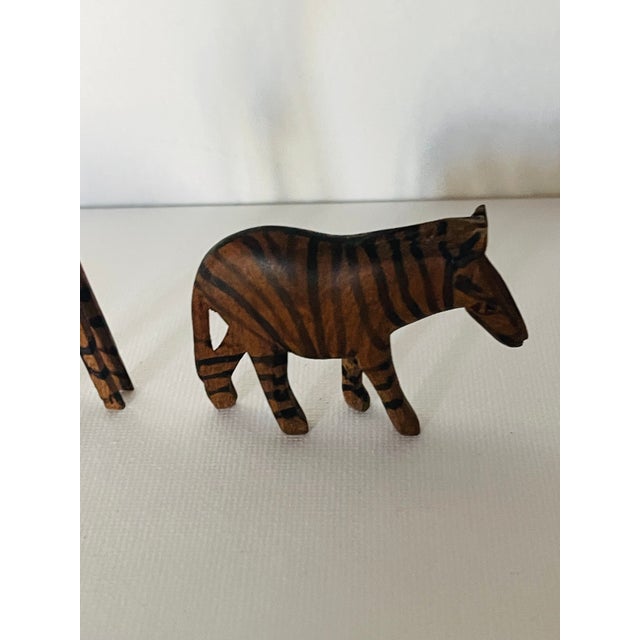 1960s Set of 3, Me Insturen Carved Wood Safari Figurines For Sale - Image 4 of 4
