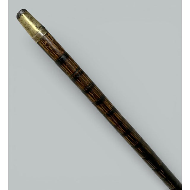 Brown Antique Chinese Claw Dragon Ladys Gentleman's Wooden Walking Stick Dress Cane For Sale - Image 8 of 9