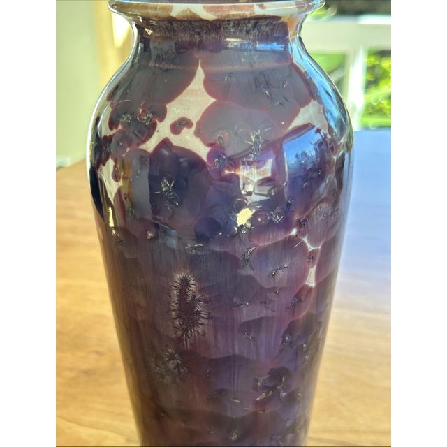 1948 Vintage Signed Vase Purple Mint Condition 9.5" Tall For Sale - Image 4 of 6