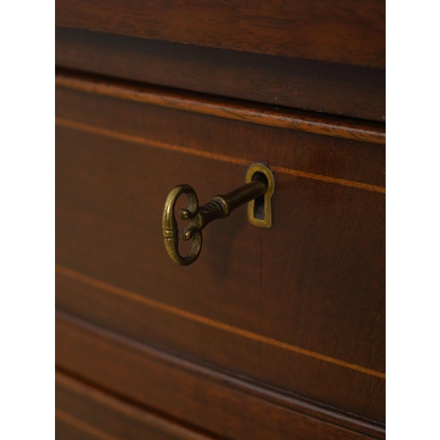 Brown 1980s Biggs Mahogany Serpentine Front Sideboard Server For Sale - Image 8 of 18