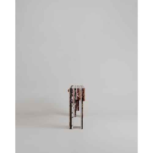 Unique Architectural Layered Marble Stone Strata Console By Esther Knopfler Dimensions: L 120 x W 33 x H 85 cm Unique...