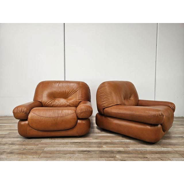 Armchairs attributed to Sapporo by Mario Marenco for Mobil Girgi, 1970, Set of 2 For Sale - Image 18 of 18