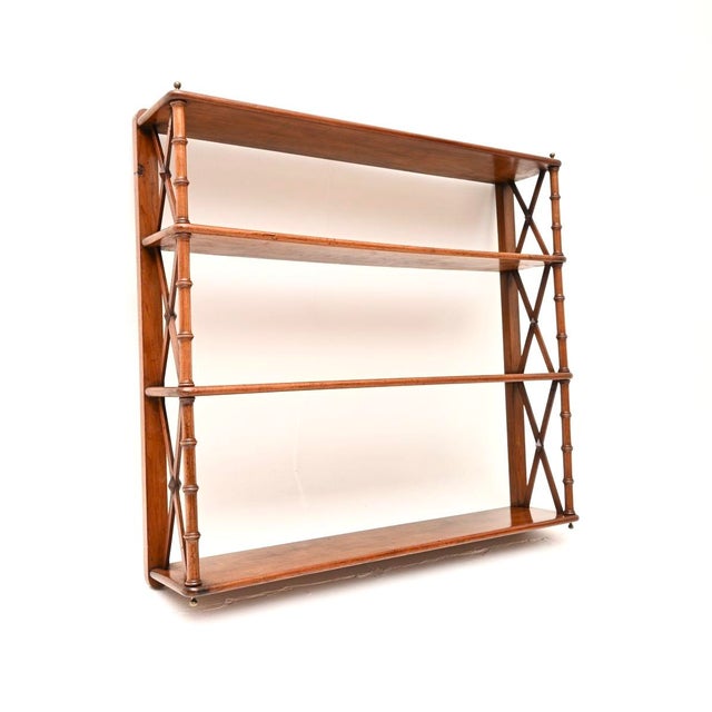 Antique Georgian Wall Mounting Bookcase in Walnut, 1800 For Sale - Image 11 of 11