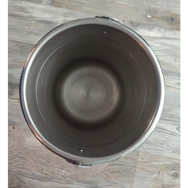 Mid-Century Modern Steel Champagne Bucket on Stand For Sale - Image 10 of 12