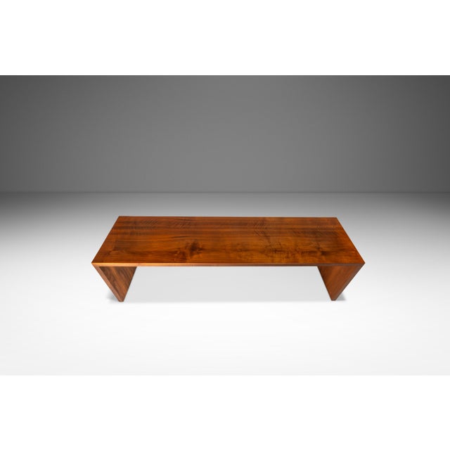 Set of Two (2) Substantial Handmade Minimalist MCM Custom-Made Studio / Gallery Benches in Walnut, Usa, C. 1980s For Sale - Image 10 of 18