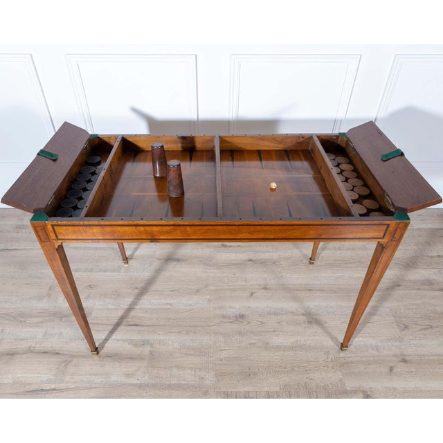 18th Century Late 18th-Century Tric Trac Games Table in Varnished Marquetry For Sale - Image 5 of 13