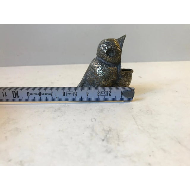 Metal Antique Italian Bird Ashtray in Brass, 1920s For Sale - Image 7 of 8