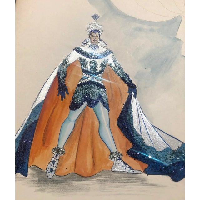 Figurative 1960s Larry Youngblood King Mardi Gras Costume Painting For Sale - Image 3 of 4