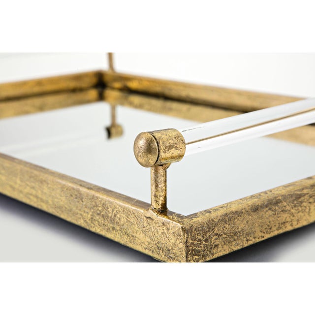 Large Gold Leaf Tray Chairish