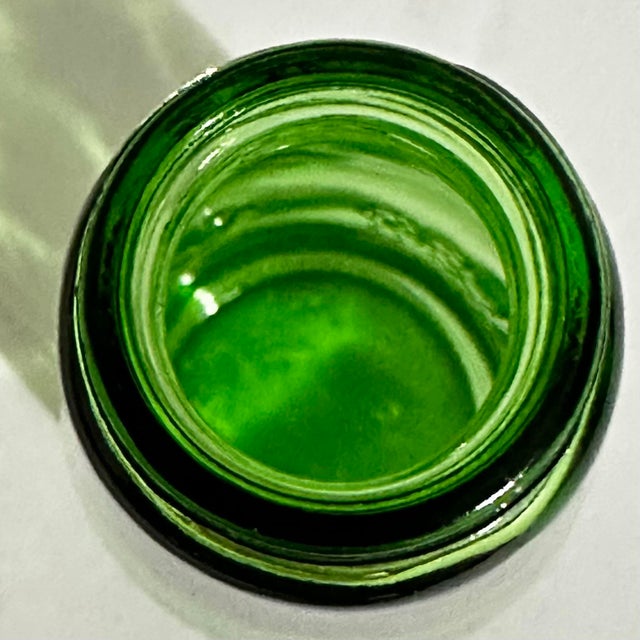 Vintage Early 20th Century Schweppes Green Glass Bottle Embossed With the Royal British Warrant Lion Crest For Sale - Image 11 of 13