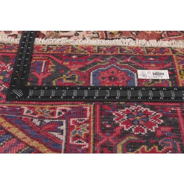 Mid 20th Century Mid 20th Century Vintage Persian Heriz Rug - 08'04 X 11'08 For Sale In Dallas - Image 6 of 9