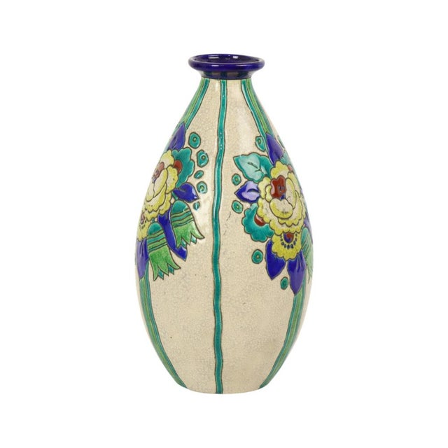 Art Deco Vase by Charles Catteau Boch from Boch Frères, 1920s For Sale - Image 13 of 17
