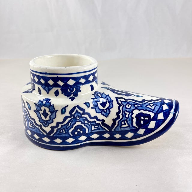 2020s Moroccan Pottery Fountain or Sink Faucet Spout, Hand Painted For Sale - Image 5 of 10