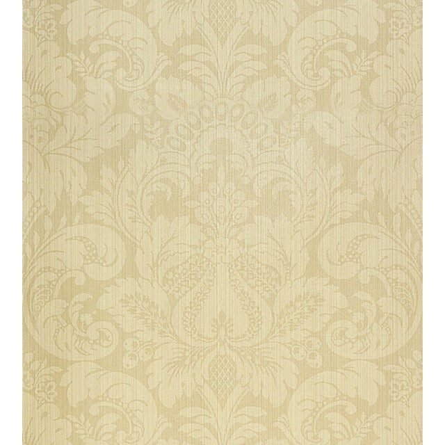 Contemporary Sample - The House of Scalamandré Daphne Wallcovering, Antique White For Sale - Image 3 of 3