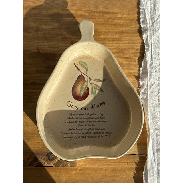 Rustic Pear-Shaped Pie Dish, 1980s For Sale - Image 3 of 12