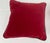 Pair of Burgundy Red Cotton Velvet Throw Pillows with Down Inserts For Sale In Palm Springs - Image 6 of 10