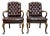Pair of Tufted Leather Chairs For Sale
