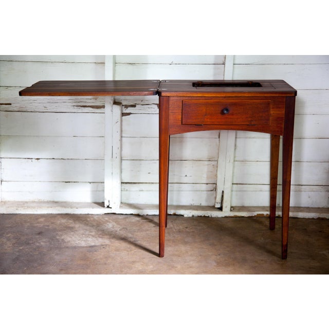 American 1940s Antique Texana Sewing Side Table For Sale - Image 3 of 11
