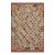 Shabby Chic Kilim Beige Rust Wool Rug - 5'8" X 7'6" For Sale