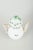 Herend, Hungary Mocha pot with lid, mid-20th century. Elegant porcelain pot with hand-painted green leaf decoration and...